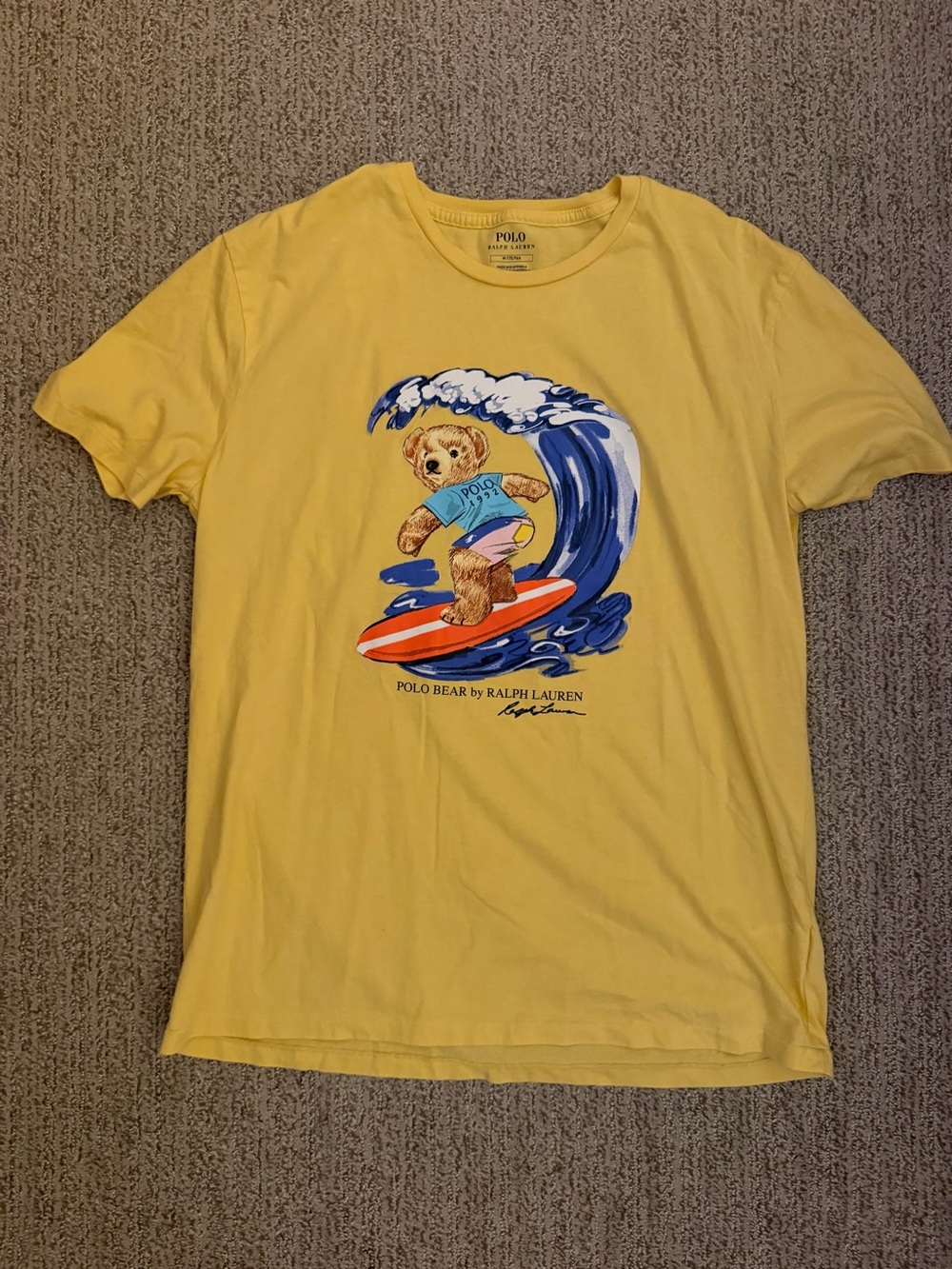 Polo by Ralph Lauren Yellow Surf Bear Graphic Tee